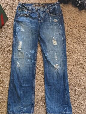 Affliction Blue Distressed Men's Denim Jeans